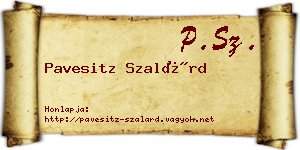 Pavesitz Szalárd névjegykártya